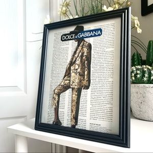 Dolce & Gabbana Baroque Editorial Wall Art Gold Fashion Collage Decor